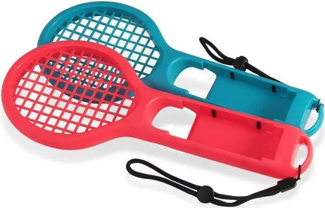 Alt view image 2 of 7 - 2 x Tennis Rackets Handle Holder Grip for Nintendo Switch Joy-Con Controller