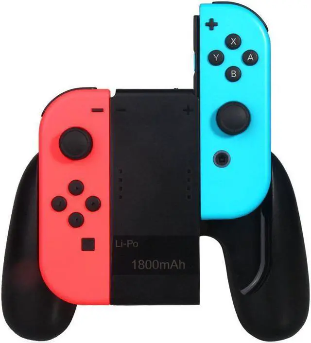 Alt view image 7 of 7 - 1800mAh Rechargeable Charging Grip Dock with Indicator Light for Nintendo Switch Joy-Con