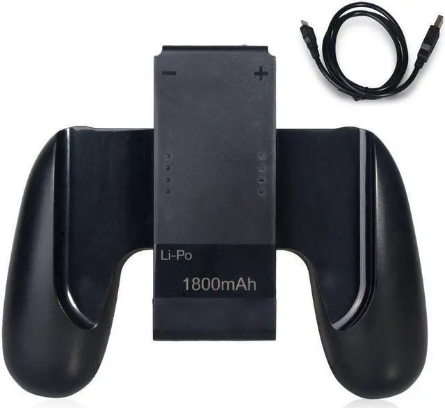 Alt view image 2 of 7 - 1800mAh Rechargeable Charging Grip Dock with Indicator Light for Nintendo Switch Joy-Con