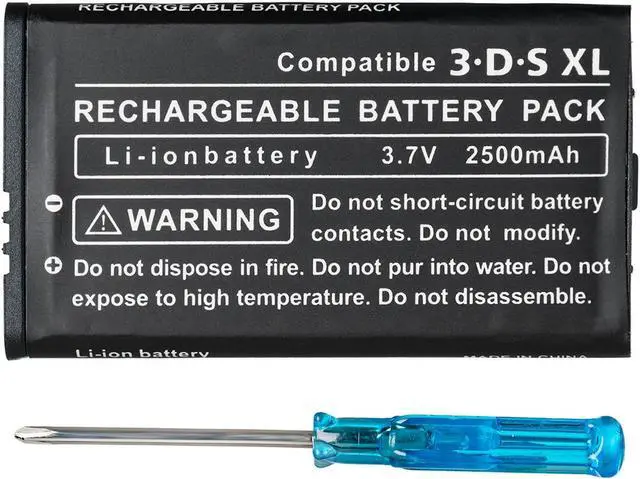 Alt view image 4 of 4 - 2500mAh 3.7V Rechargeable Lithium-ion Battery + Tool Kit Pack for Nintendo 3DS LL/XL