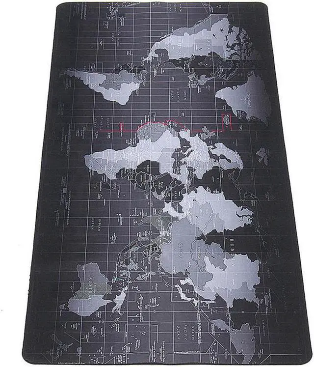Alt view image 6 of 6 - Jansicotek World Map Gaming Mouse Pad Large Size (900x400x2mm/35.5”x15.8”x0.08") Extended Mouse Mat Water-Resistant Mouse Pads with Non-Slip Rubber Base for Keyboard and Mouse