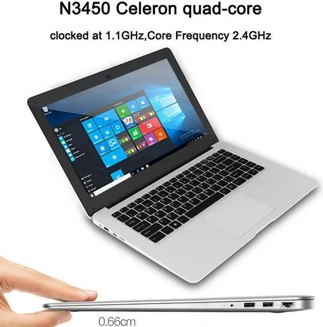 Alt view image 4 of 7 - Ultra-thin  Laptop 14.1'' Screen 1920*1080 Display pixel 6G+64G Windows10