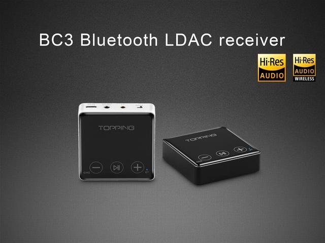 Alt view image 5 of 7 - Topping BC3 ES9018Q2C Hi-Res Audio Wireless Bluetooth LDAC Receiver with Headphone/Opt/Line Output