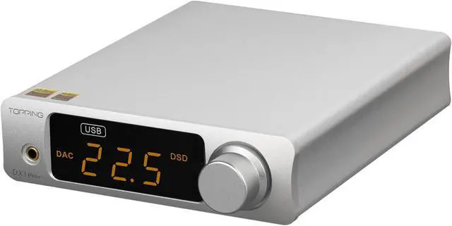 Alt view image 2 of 7 - Topping DX3 Pro+ ES9038Q2M Bluetooth 5.0 LDAC Audio Decoder DSD512 DAC AMP NFCA Headphone Amplifier Pre Amplifier Silver