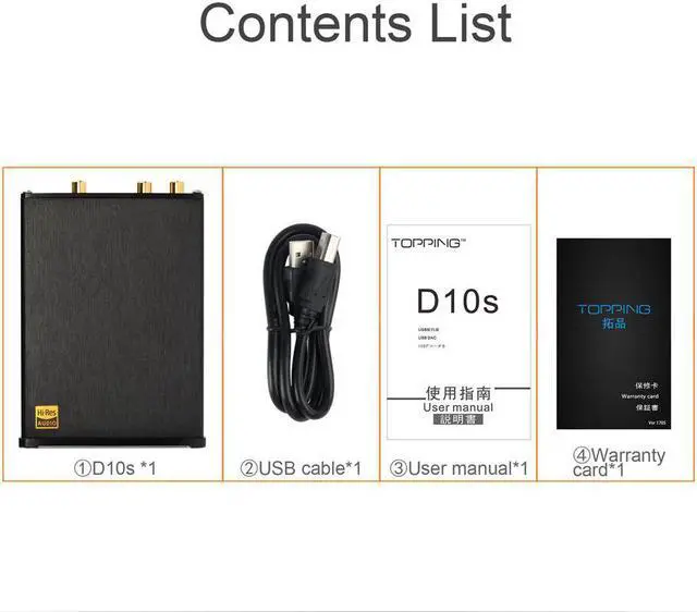 Alt view image 4 of 7 - Topping D10s HiFi DAC USB DAC XU208 ES9038Q2M DSD256 32bit/384kHz Coax/Opt/RCA Output Mini Desktop Audio Decoder portable dac(Black)