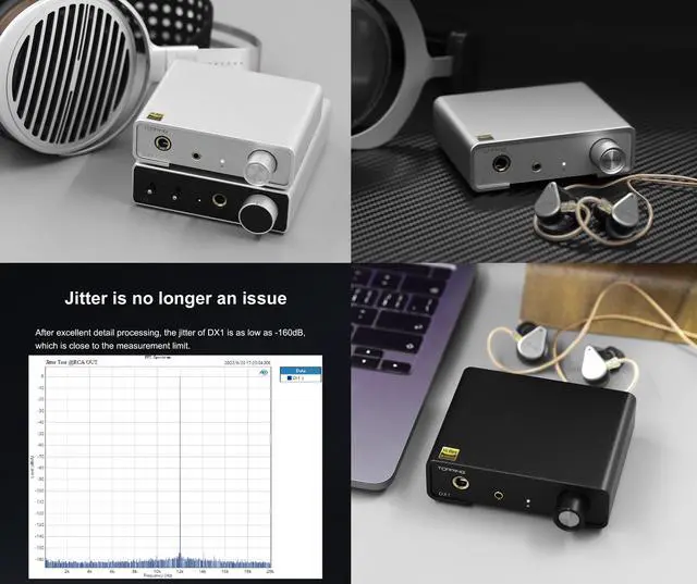 Alt view image 6 of 7 - Topping DX1 Mini Stereo DAC Headphone Amplifier Combo - 280mW x2 Powerful Output Two-Stage GAIN Switch USB Chargable Discrete LNRD AK4493S XU208 384kHz/32bit Native DSD256 HiFi Home Audio (Black)