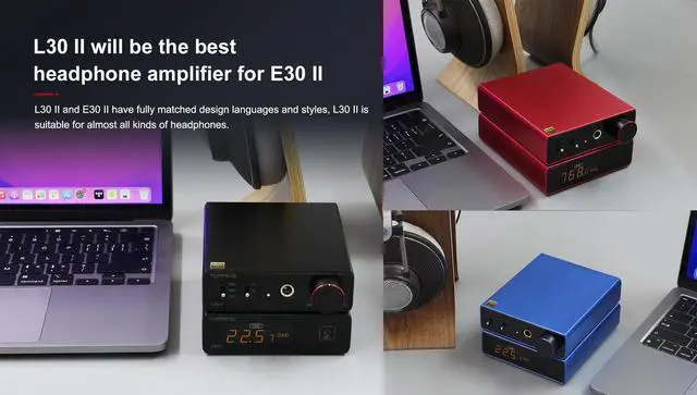 Alt view image 4 of 7 - Topping E30 II DAC Preamp Audio Decoder- 2xAK4493S Hi-Res XMOS XU208 DAC 32Bit/768kHz DSD512 DSD Direct Mode for USB/Coax/Opt Inputs RCA HiFi Stereo Digital Audio Decoder(Black)