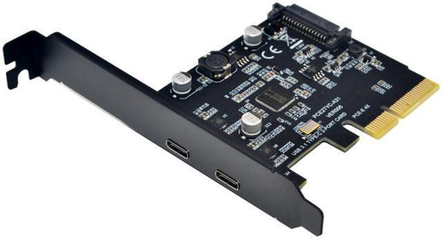 Tamppkon Port USB-C Card 2X USB-C USB 3.1 PCIe Card with SATA 3.1 Expansion PCI Express USB C Card Add-On Cards Newegg.com