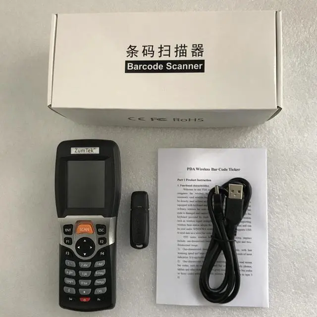 Alt view image 7 of 7 - ZumTek PDT3309 Portable Wireless Barcode Scanner PDT Inventory Device 1D Barcode Scanner Reader Collector Data Terminal
