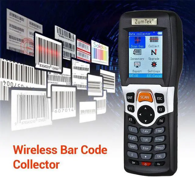 Alt view image 3 of 7 - ZumTek PDT3309 Portable Wireless Barcode Scanner PDT Inventory Device 1D Barcode Scanner Reader Collector Data Terminal
