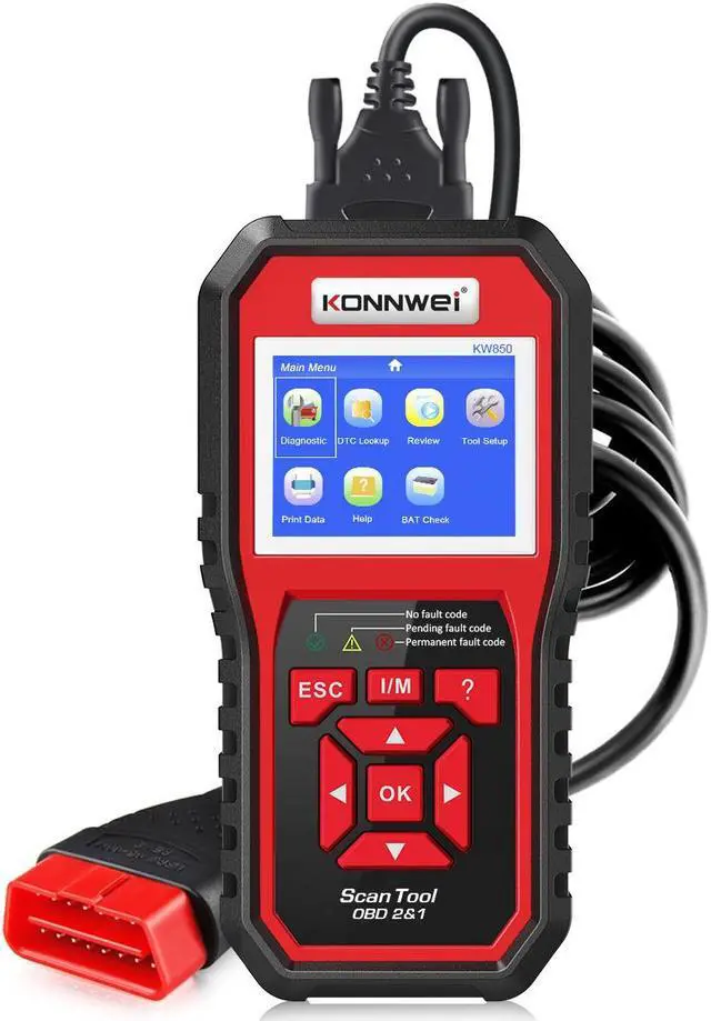 Main image of [Authorized Distributor] KONNWEI KW850 ODB2 Scanner Auto Diagnostic Scanner Full Function Car Diagnosis Car Scanner Universal OBD Engine Code Reader KW850