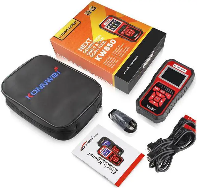 Alt view image 7 of 7 - [Authorized Distributor] KONNWEI KW850 ODB2 Scanner Auto Diagnostic Scanner Full Function Car Diagnosis Car Scanner Universal OBD Engine Code Reader KW850