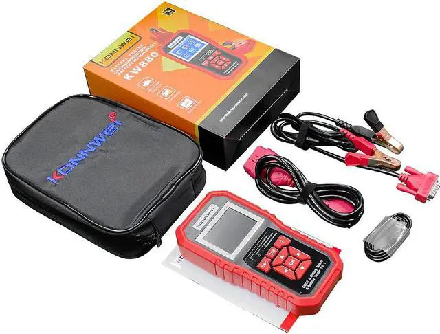Alt view image 7 of 7 - [Authorized Distributor] KONNWEI KW880 12V Car Battery Tester Analizer Auto Diagnostic Tool Battery Match 3 in 1 Car OBD2 Scanner Full OBD2 Function KW880