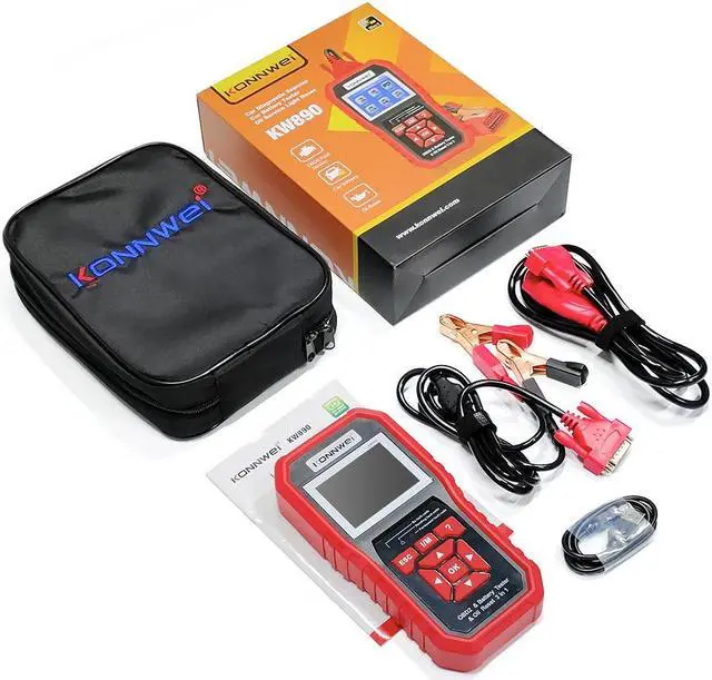 Alt view image 7 of 7 - [Authorized Distributor] KONNWEI KW890 Oil Reset OBD2 Scanner Car Professional Car Battery Tester EOBD Engine Check Automotive Code Reader Diagnose Tool