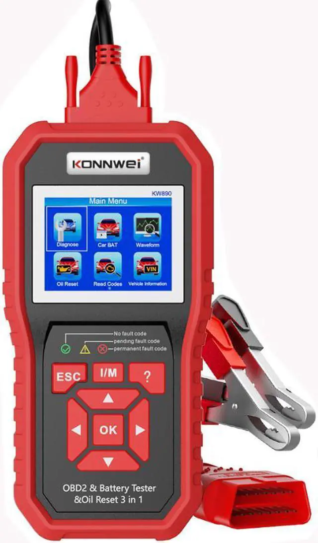 Main image of [Authorized Distributor] KONNWEI KW890 Oil Reset OBD2 Scanner Car Professional Car Battery Tester EOBD Engine Check Automotive Code Reader Diagnose Tool