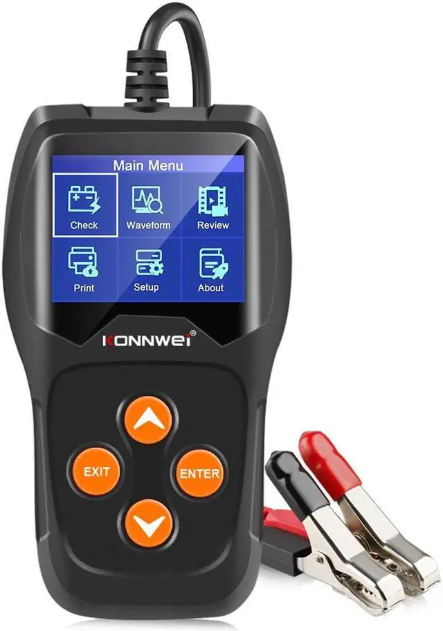 Main image of [Authorized Distributor] KONNWEI KW600 Car Battery Tester 12V 100 to 2000CCA 12 Volts Battery Tools for the Car Quick Cranking Charging Diagnostic KW600