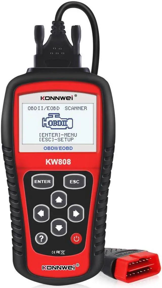Main image of [Authorized Distributor] KONNWEI KW808 OBDII / EOBD Auto Code Reader Work for US, Asian & European Cars KONNWEI KW808 Code Scanner KW808