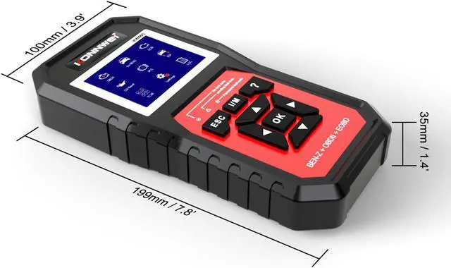 Alt view image 6 of 7 - [Authorized Distributor] KONNWEI KW460 Obd2 Scanner for Mercedes-Benz ABS Airbag Oil ABS EPB DPF SRS TPMS Reset Full Systems Diagnostic Tool W212 Auto KW460