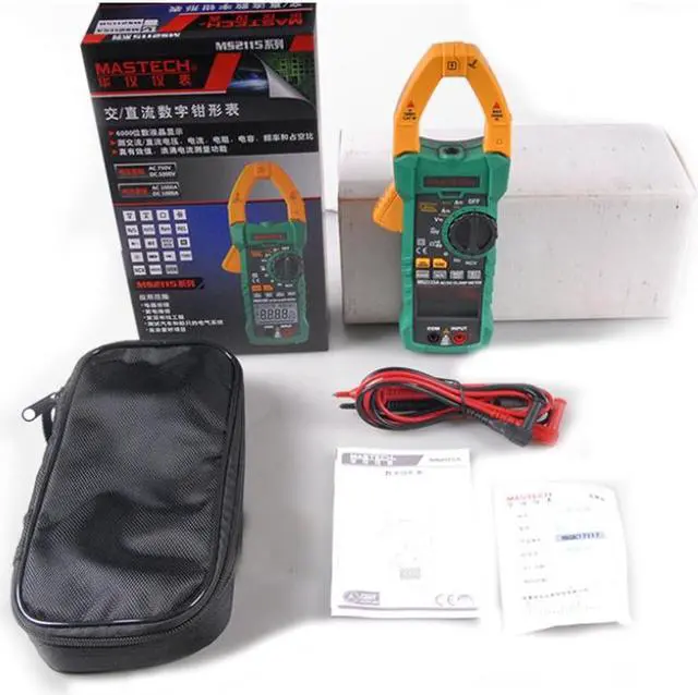 Alt view image 7 of 7 - MASTECH MS2115A Digital Clamp Meters Multimeter True RMS Voltage Current Resistance Capacitance 1000A Tester MASTECH MS2115A