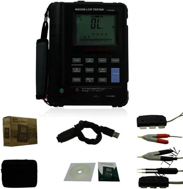 Alt view image 6 of 7 - Mastech MS5308 LCR Meter Portable Handheld Auto Range LCR Meter High-Performance 100Khz Mastech MS5308