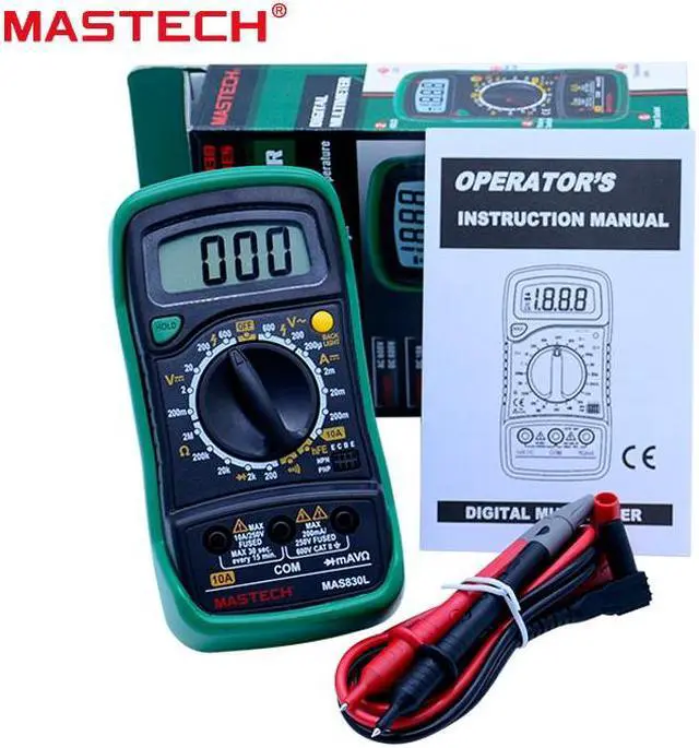 Alt view image 7 of 7 - MASTECH MAS830L Pocket Digital Multimeter with Resistance AC / DC Voltage Tester Handheld Multifunction Meter MASTECH MAS830L