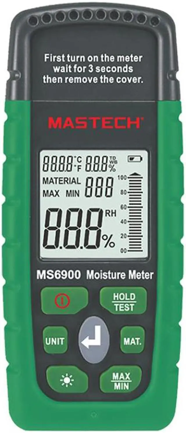 Main image of Mastech MS6900 Higrometre MS6900 Mini Digital Moisture Meter Wood/ Lumber/Concrete Buildings Humidity Tester with LCD Display
