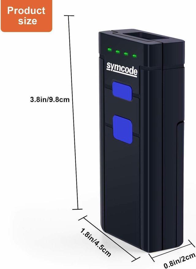 Alt view image 2 of 7 - Symcode Bluetooth Wireless 2D QR 1D Barcode Scanner 2D Barcode Reader Support iOS Windows