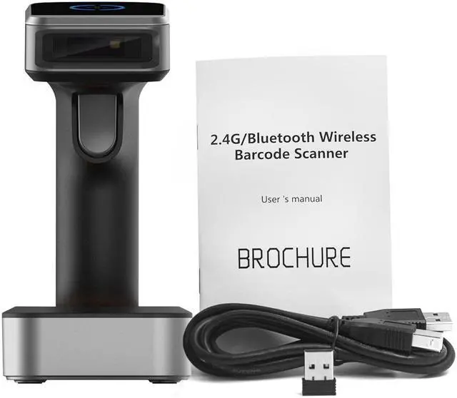 Alt view image 7 of 7 - Symcode MJ1900 Bluetooth 2.4Ghz Wireless 2D Barcode Scanner Screen Mobile Payment 1D 2D QR Bar Code Scanner