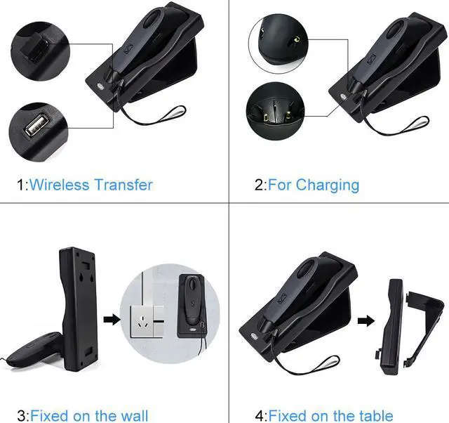 Alt view image 3 of 7 - Symcode MJR40 Bluetooth 2.4Ghz Wireless 2D Barcode Scanner Screen Mobile Payment 2D 1D QR Bar Code Reader