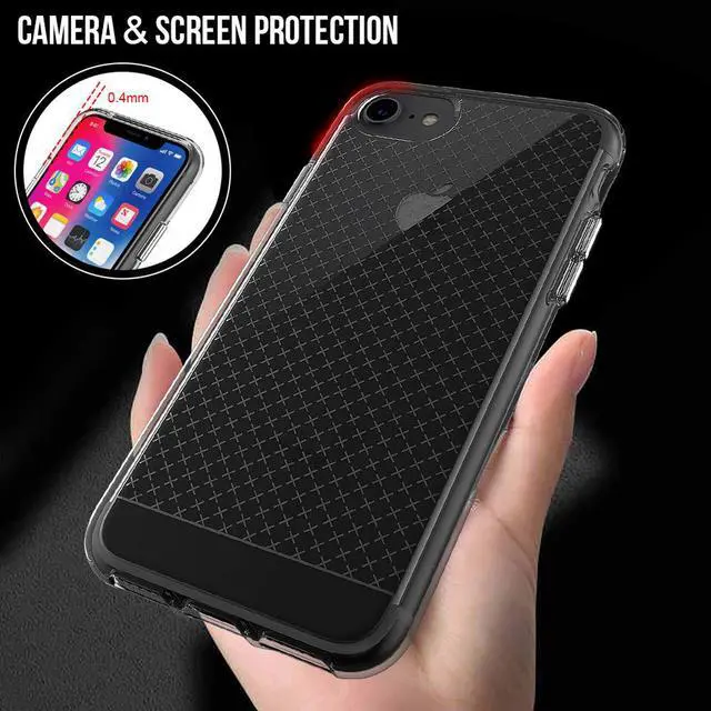 Alt view image 5 of 7 - CellEver Clear Case For Apple iPhone 7/ iPhone 8 / and iPhone SE 2020, Heavy Duty Clear Guard Shock-Absorbing Anti-Scratch Anti-Fingerprint Anti-Fog Transparent Cover - X-Clear