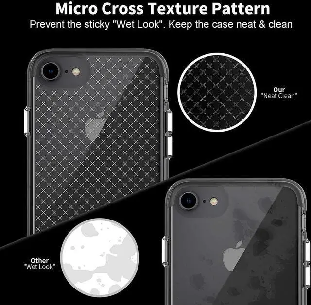 Alt view image 3 of 7 - CellEver Clear Case For Apple iPhone 7/ iPhone 8 / and iPhone SE 2020, Heavy Duty Clear Guard Shock-Absorbing Anti-Scratch Anti-Fingerprint Anti-Fog Transparent Cover - X-Clear