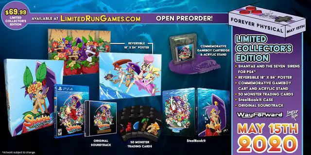 Alt view image 2 of 2 - Shantae and the Seven Sirens Collector's Edition (Console Not Included) (Limited Run #343) [PlayStation 4]