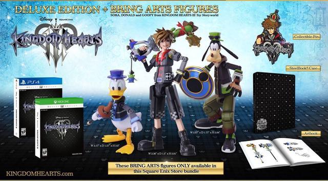 Kingdom Hearts III 3 Deluxe Edition + Bring Arts Figures