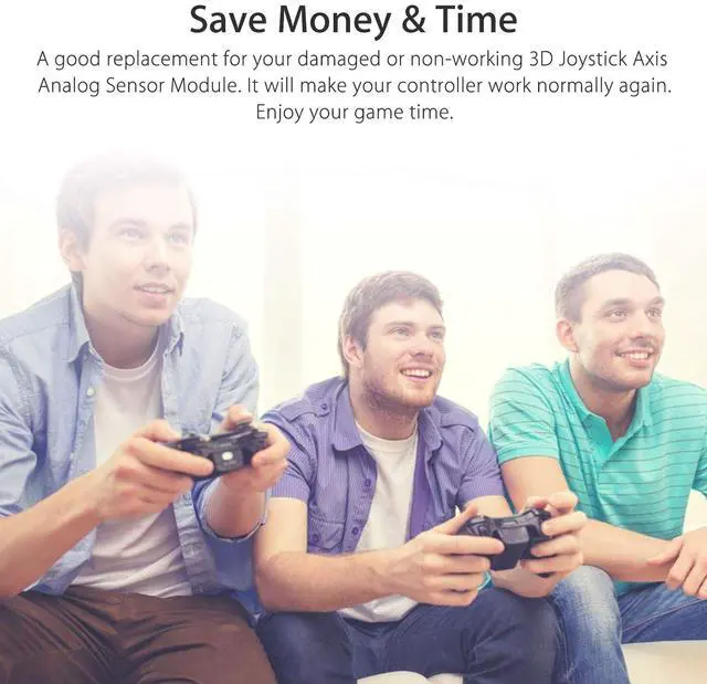 Alt view image 5 of 6 - 3D 6-Pack Replacement Analog Stick Joystick for PS4 Dualshock 4 Xbox One Controller Xbox Elite Wireless Controller