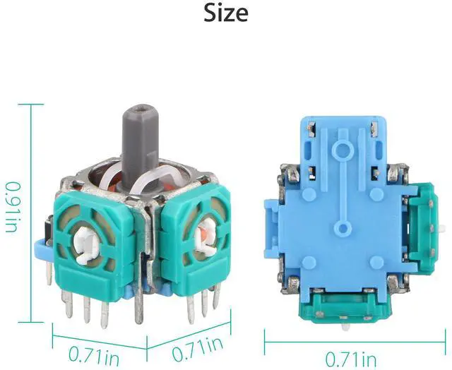 Alt view image 6 of 6 - 3D 6-Pack Replacement Analog Stick Joystick for PS4 Dualshock 4 Xbox One Controller Xbox Elite Wireless Controller