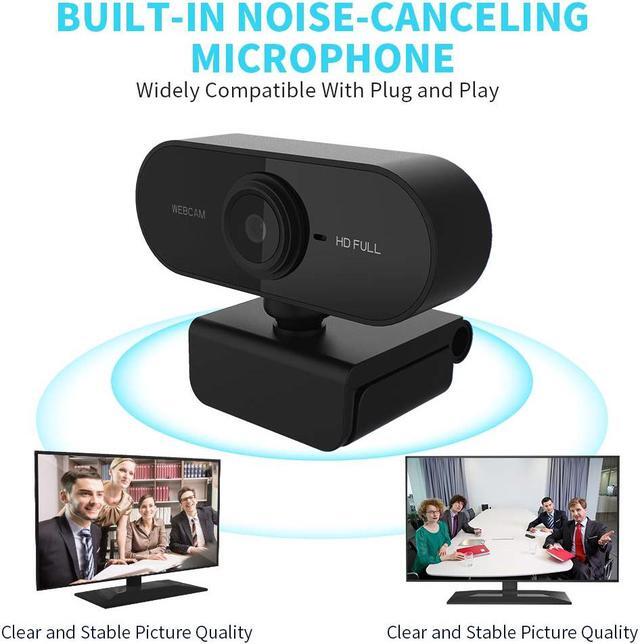 Alt view image 3 of 7 - PC Webcam 1080P Full HD Webcam USB Desktop & Laptop Webcam Live Streaming Webcam with Microphone Widescreen HD Video Webcam 90-Degree Extended View for Video Calling (HD Webcam) Black