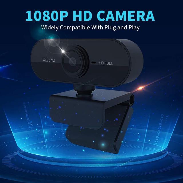Alt view image 2 of 7 - PC Webcam 1080P Full HD Webcam USB Desktop & Laptop Webcam Live Streaming Webcam with Microphone Widescreen HD Video Webcam 90-Degree Extended View for Video Calling (HD Webcam) Black