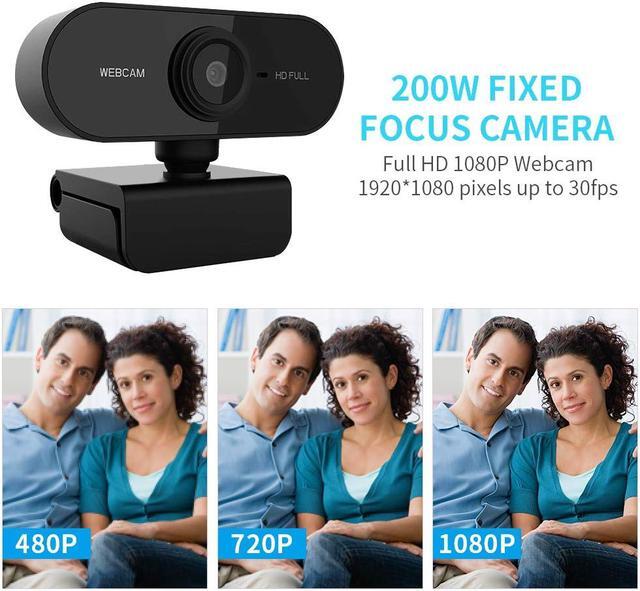Alt view image 4 of 7 - PC Webcam 1080P Full HD Webcam USB Desktop & Laptop Webcam Live Streaming Webcam with Microphone Widescreen HD Video Webcam 90-Degree Extended View for Video Calling (HD Webcam) Black