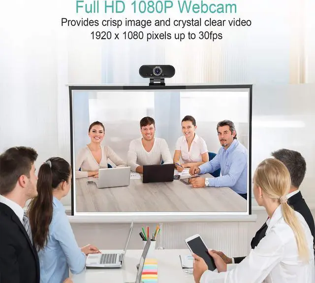Alt view image 3 of 6 - Webcam with Microphone, 1080P Full HD Webcam Streaming Computer Web Camera for Video Calling Conferencing Recording, USB Webcams for PC Laptop Desktop