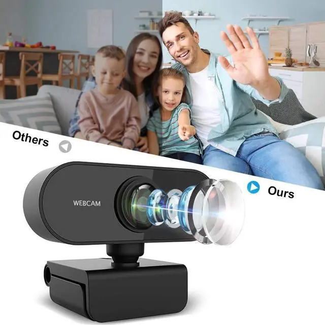 Alt view image 2 of 4 - 1080P HD Webcam Camera with Microphone, Best Widescreen Camera for PC Mac Laptop Desktop (Black)