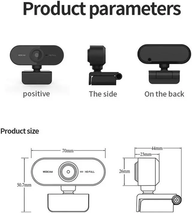 Alt view image 5 of 7 - HD Webcam with Microphone, 1080p Streaming Web Camera Autofocus, Computer Webcam with Microphone for Skype, Video Calling, Conferencing, Recording