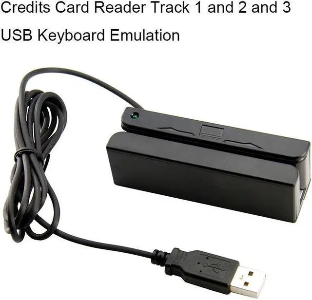 Alt view image 2 of 7 - Deftun USB 3-Track Magnetic Stripe Credit Card Reader Magstripe Scanner Swipe