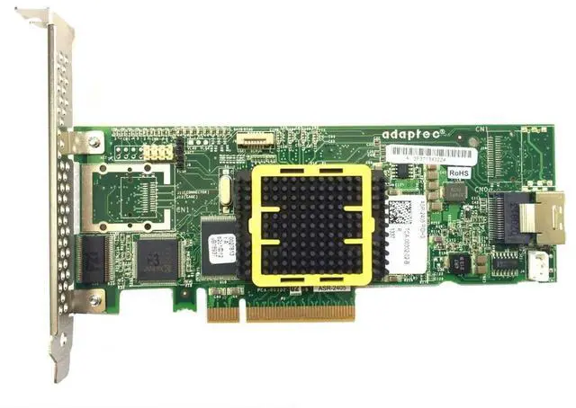 Alt view image 2 of 5 - (NOT FOR HOME PC!) Lot of 10 Adaptec Raid Controller Card 4-PORT 128MB SAS-SATA PCI-E x8 ASR-2405