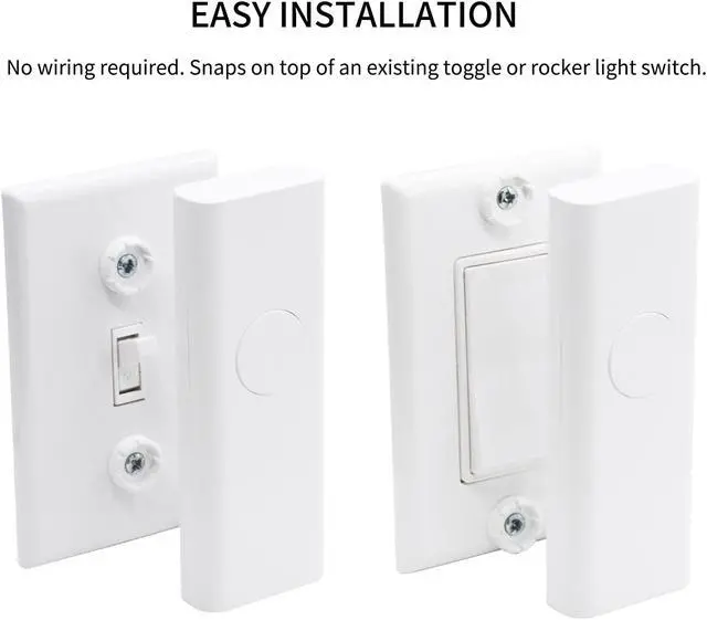 Alt view image 2 of 6 - Third Reality Smart Light Switch (Gen 3 Starter Kit) Control Any Toggle or Rocker Wall Switch, No Wiring Required. 1 ZigBee Switch and 1 Hub. Works with Alexa and Google Home.