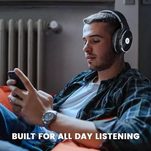 Alt view image 3 of 7 - OneOdio Wired Headphones - Over Ear Headphones with Noise Isolation Dual Jack Professional Studio Monitor & Mixing Recording Headphones for Guitar Amp Drum Podcast Keyboard PC Computer