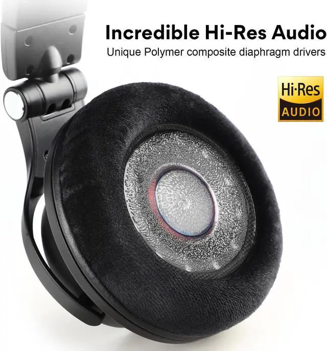 Alt view image 4 of 7 - Oneodio Monitor 80 Open Back Headphones Wired Over Ear 250 Audiophile Headphones With Hi-Res Audio Professional Studio Headset,Velour Earmuffs, Sound Isolation,Headphones for Mixing Mastering Editing