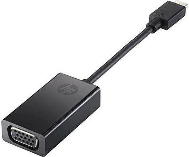 Alt view image 6 of 8 - HP - External video adapter - USB-C - VGA - black USB-C to VGA Adapter