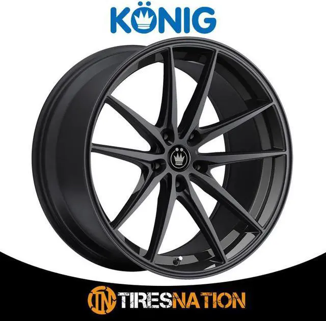 Alt view image 3 of 7 - Konig OS Oversteer Gloss Black 17x8 5x114.3 35mm (OS78514355)