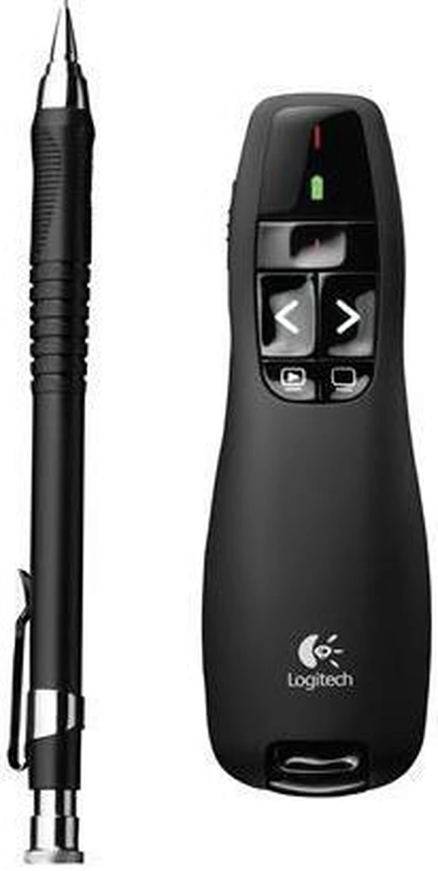 Alt view image 5 of 7 - Logitech Presenter R400 Wireless USB 2.4Ghz Receiver PPT Presenter Green Laser