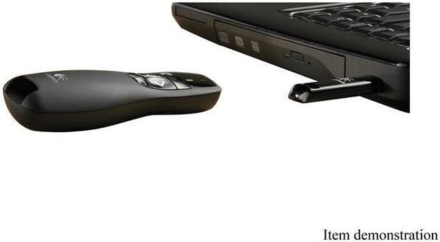 Alt view image 6 of 7 - Logitech Presenter R400 Wireless USB 2.4Ghz Receiver PPT Presenter Green Laser